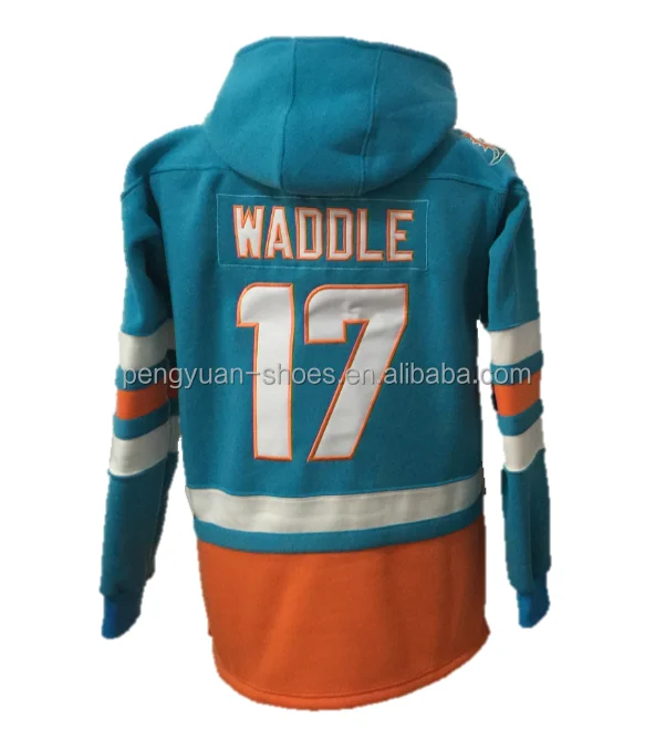 Wholesale Customizable Miami #1 Tua Tagovailoa #10 Tyreek Hill Style Jersey  Embroider American Football Sweater Winter Hoodie From m.