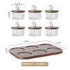 Glass fruit plates * 6 [with lid] Six-compartment tray
