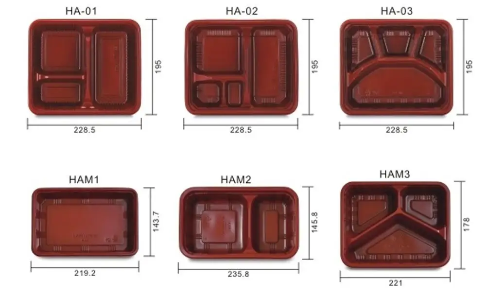 Custom Disposable Pp Plastic 3 Compartment Microwave Food Container