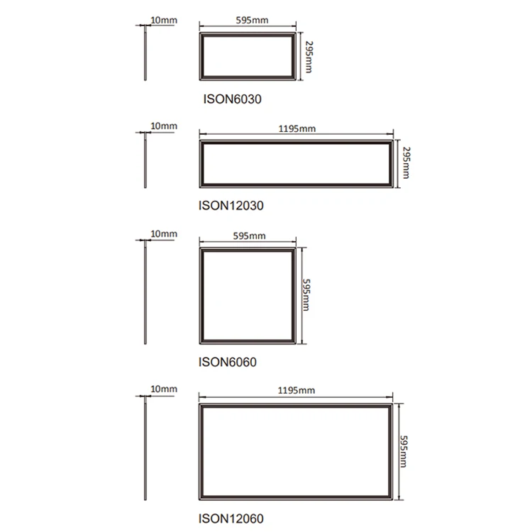 Studio Panel Lights Ceiling square Dimmable Backlit Office 60x60 Surface Mounted Panel Lights