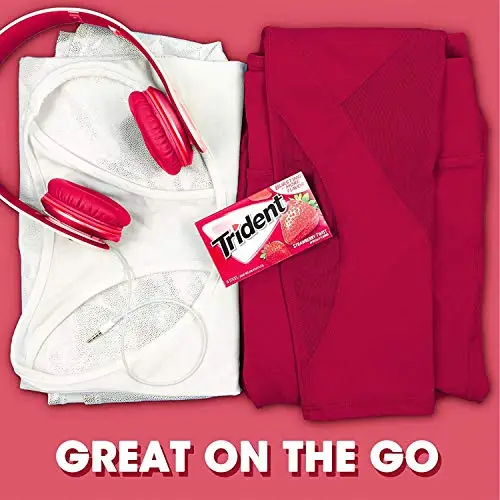 Trident клубника твист сахарная резинка, Сделано с ксилитолом 12 упаковок 14 штук