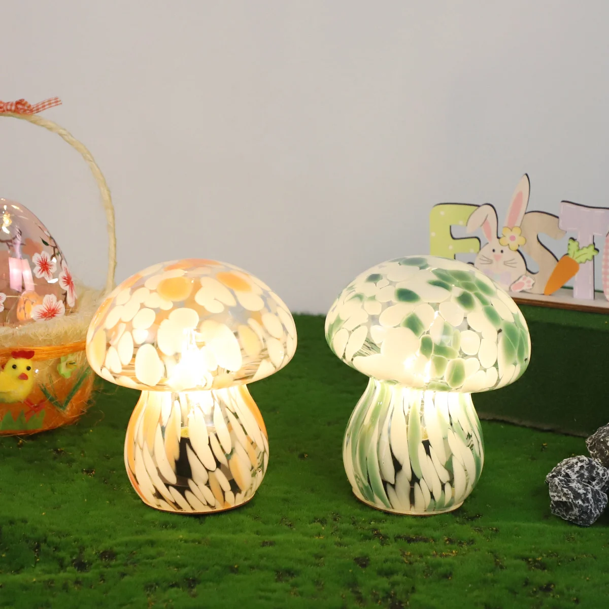 Luci in Vetro con Filo di Rame Bianco Caldo a Batteria per Decorazioni Festive Domestiche