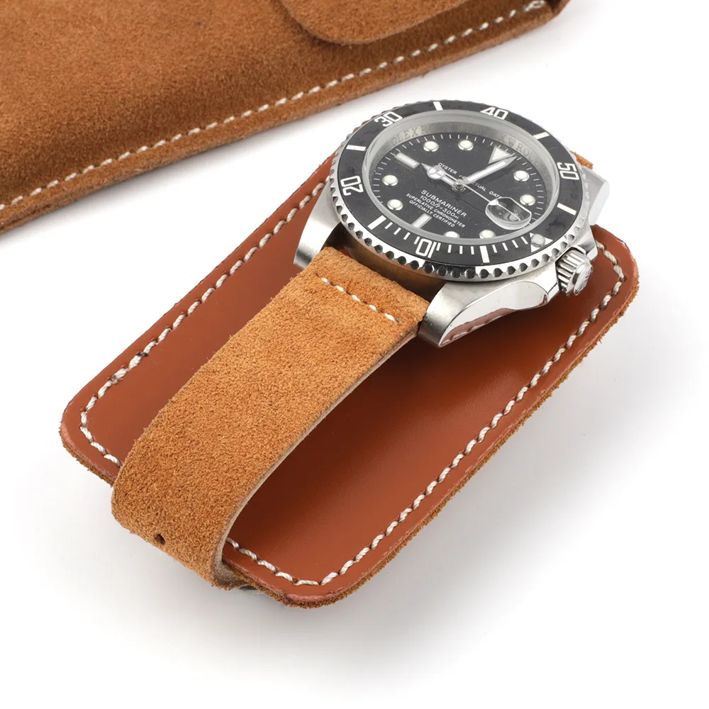 Винтажный чехол из натуральной кожи для хранения часов дорожный защитный