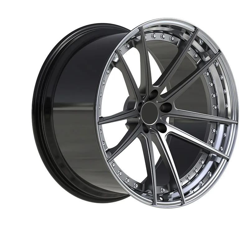Source Factory Alloy Wheels 18 19 20 21 22 23 24 Inch Polished Brushed Alloy Wheel Rims 5x112 2 Piece Forged Wheels supplier