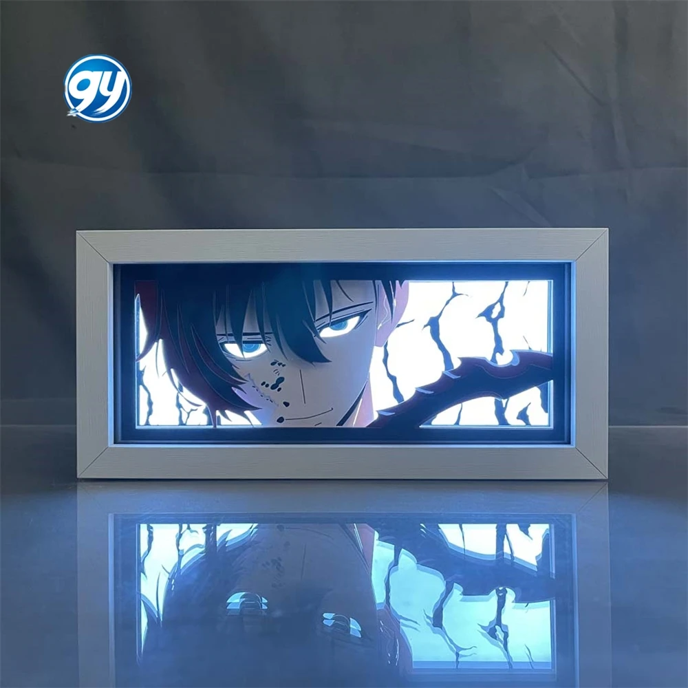 Laser Wood Frame for Room Decor Animation Table Led Night Lamp Anime 3d Paper Cut Anime Lightbox Paper Anime 3d Nightlight