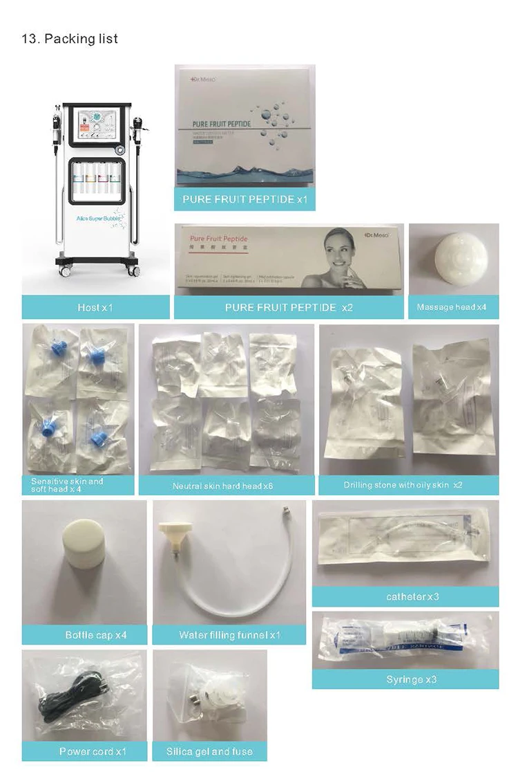 Nueva llegada Alice Bubble 8 en 1 Limpieza profunda Cuidado de la piel Removedor de puntos Máquina de belleza facial de oxígeno negro