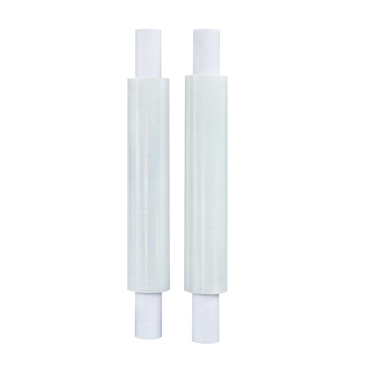 Yalanpack LLDPE Manufacturer Made Pallet Wrap Stretch Wrap Film Roll Handle Stretch Film Chinese Packaging Free Transparent Moisture Proof