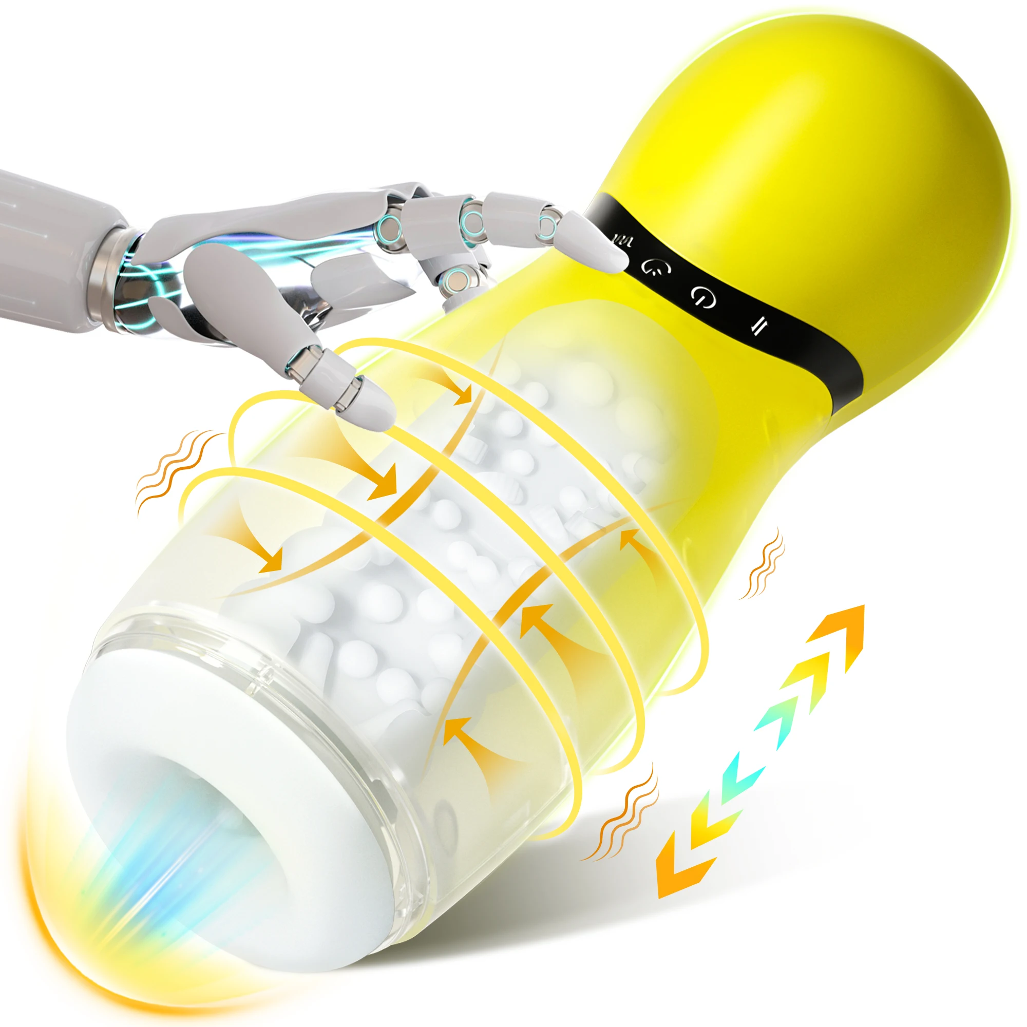 Automatic Thrusting Vibrator Men Clamp Airplane Cup Vagina Sex Toy Pronunciation Telescopic Male Masturbator
