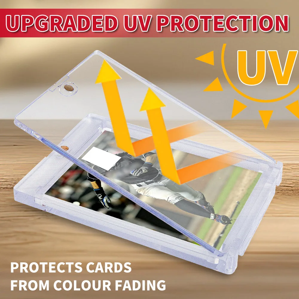 130 PT Custom Trading Game Card Penny Sleeve Magnetic Card Holder Baseball  Basketball Sport Trading Card Holder Case