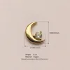 Gold plated Zircon moon-single accessory