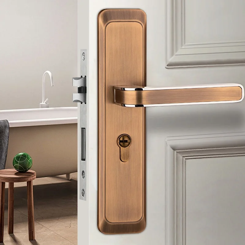 Modern Design Factory Supply Three-Color Simple Door Lock Integrated Universal Indoor Household Door Lever Fashionable & Stylish