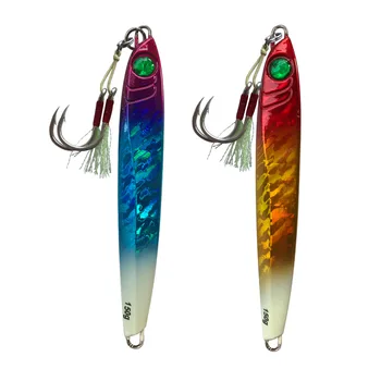 Fast-Sinking Iron Plate Lure 150g 200g Quick-Pull Sea Fishing Boat Fishing Lead Fish Night-Luminous Hooks Artificial Hard Bait – Hard Lure – view 2