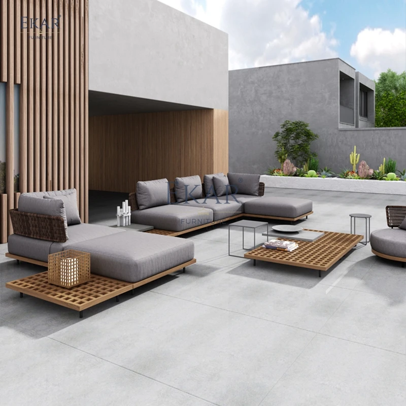 New waterproof and durable outdoor furniture corner sofa garden sofa manufacture