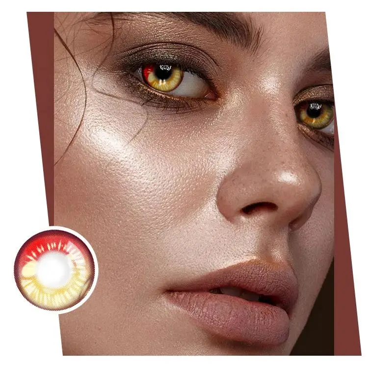 AFancy Pro Color Coscon 8 Colors Anime Eye Soft Lenses Disposable Silicone Hydrogel Contact Lenses Halloween Crazy Contact Lens