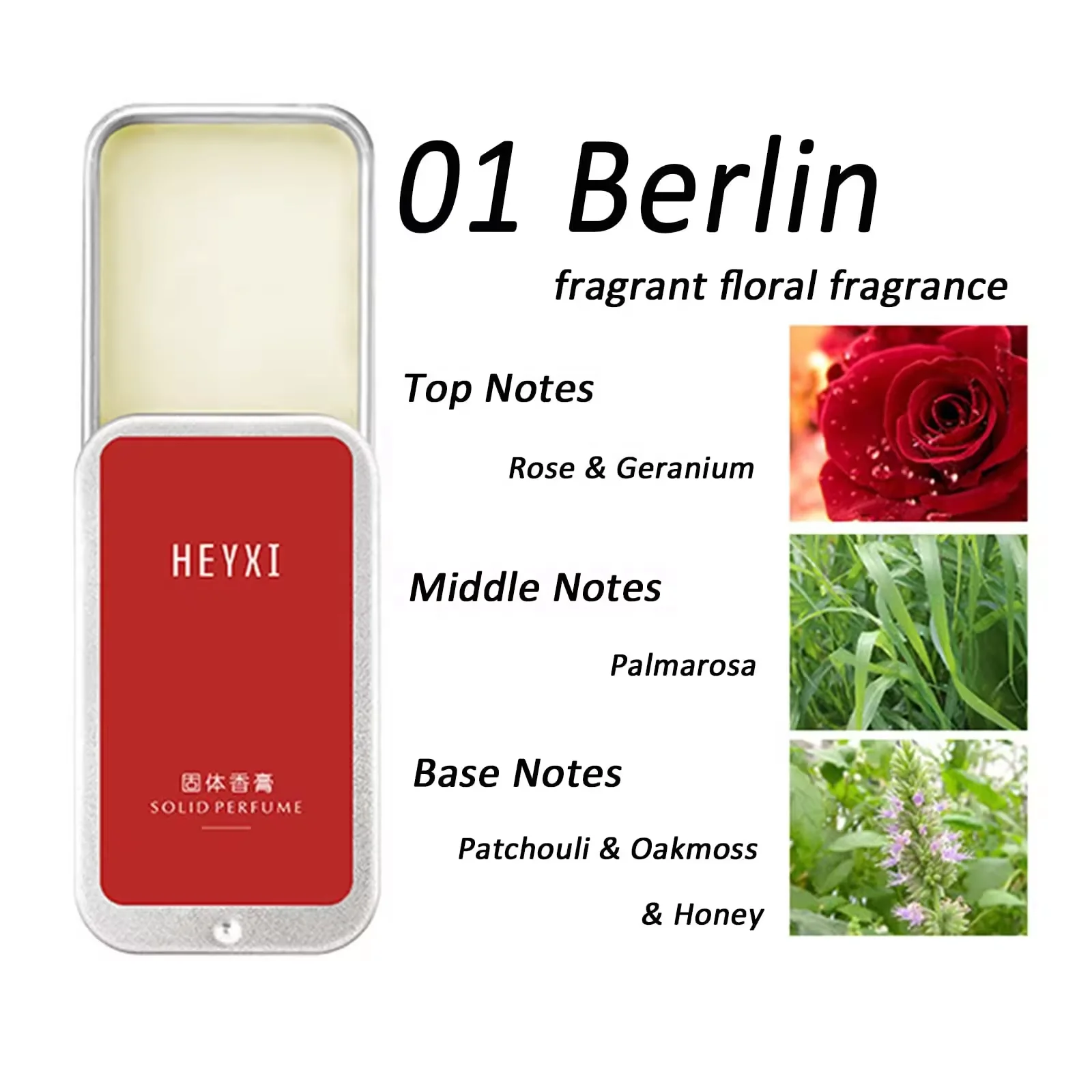 Custom Private Label Natural Long Lasting Body Solid Perfume Balm Portable Case Solid Perfume