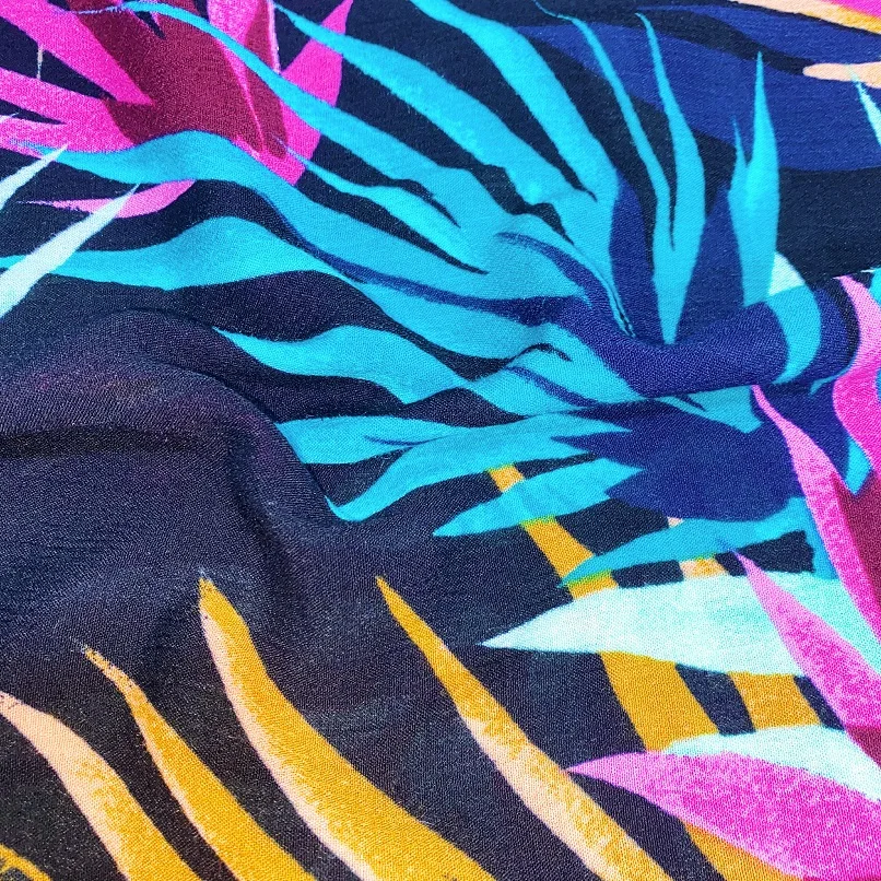 Новый продукт, ткань для платья, 100% искусственный шелк, 30*24/68*44, креп-тканый с принтом