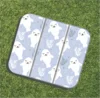 Seamless cute white baby seal ocean theme print