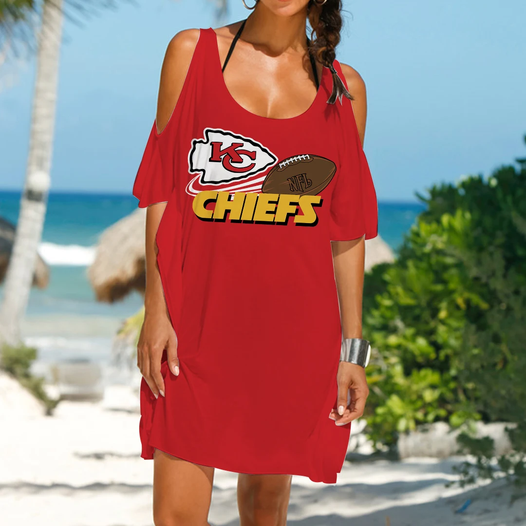 Wholesale fashion custom nfl plus size ladies dresses o neck short