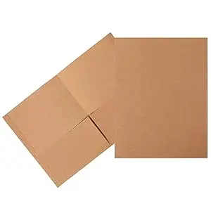 Custom Printing A4 Size File Two Single Pocket Folders Kraft Paper File ...