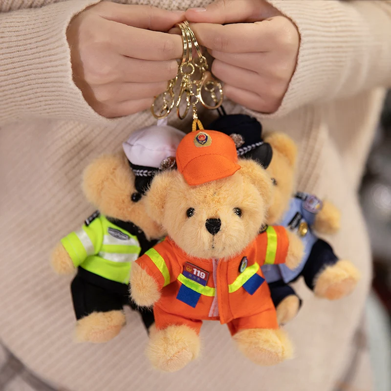 Greenmart Career Traffic Police Doctor fireman Bear Plush Toy Super Soft Cotton Perfect Home Decoration Gift