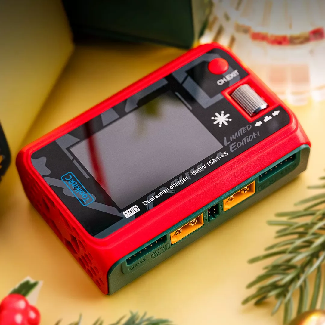 Special Edition Red Charger for Holiday M6D Dual-Channel Model Balancing Charger V3 Lithium Battery 500W 25A 1 - 6S 1