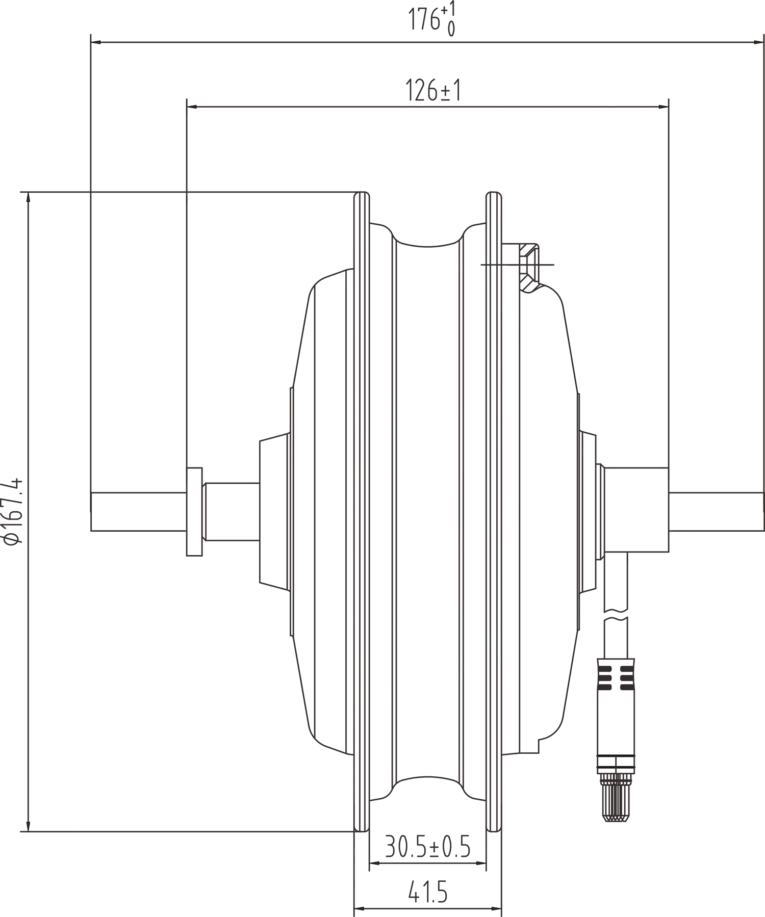 Durable In Use Electric Bicycle Hub Motor Kit Electric Scooter Motor