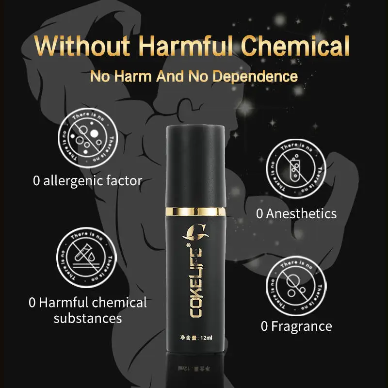 Cokelife Free Sample 12ml Sexual Endurance Men 60 Minutes Sexy Delay Spray Sex Lube Gel Spray Long Power for Men