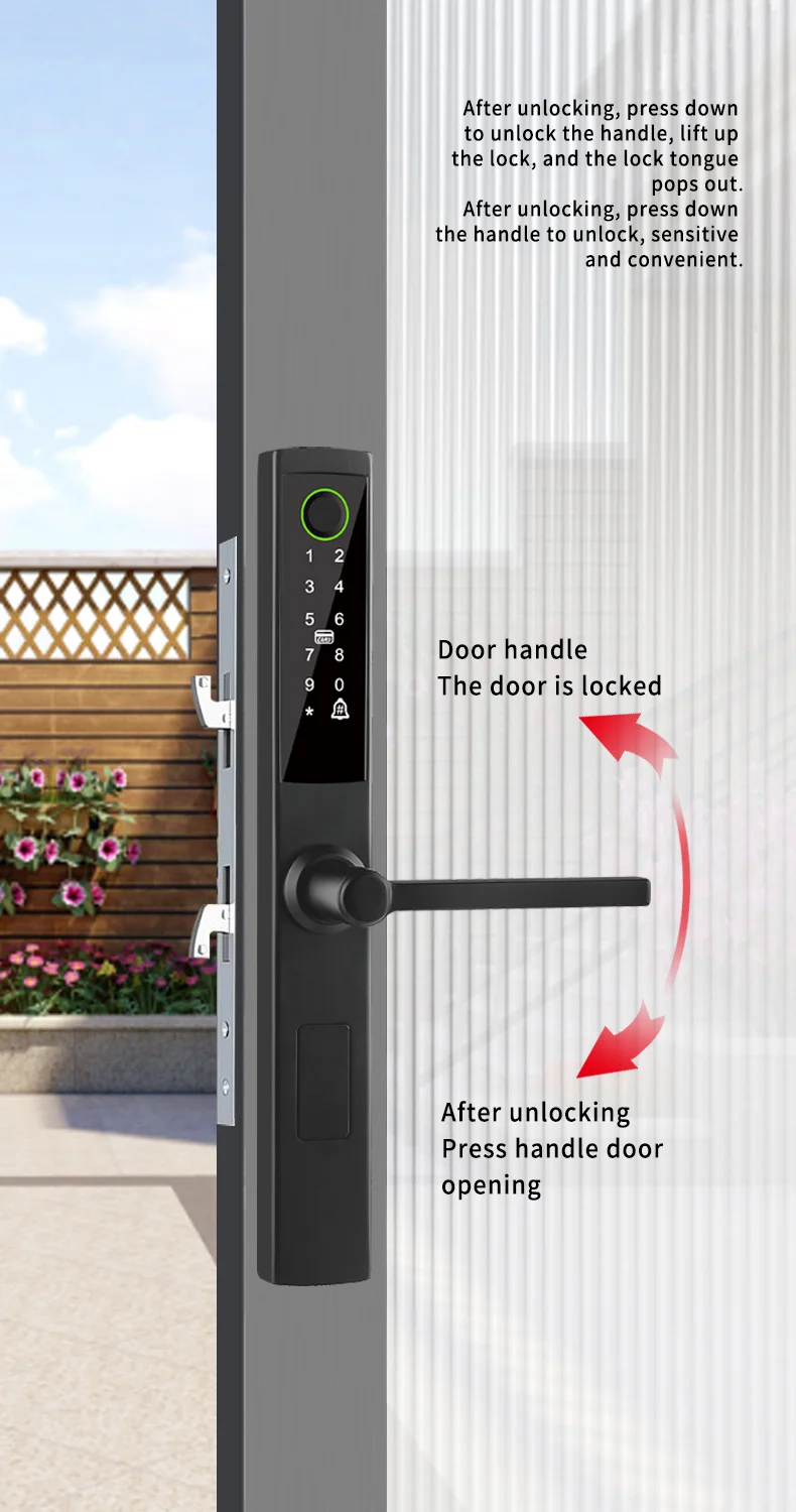 Glomarket Broken Bridge Smart Lock High-end Intelligence Zinc Alloy Tuya Wifi Fingerprint Waterproof Door Lock
