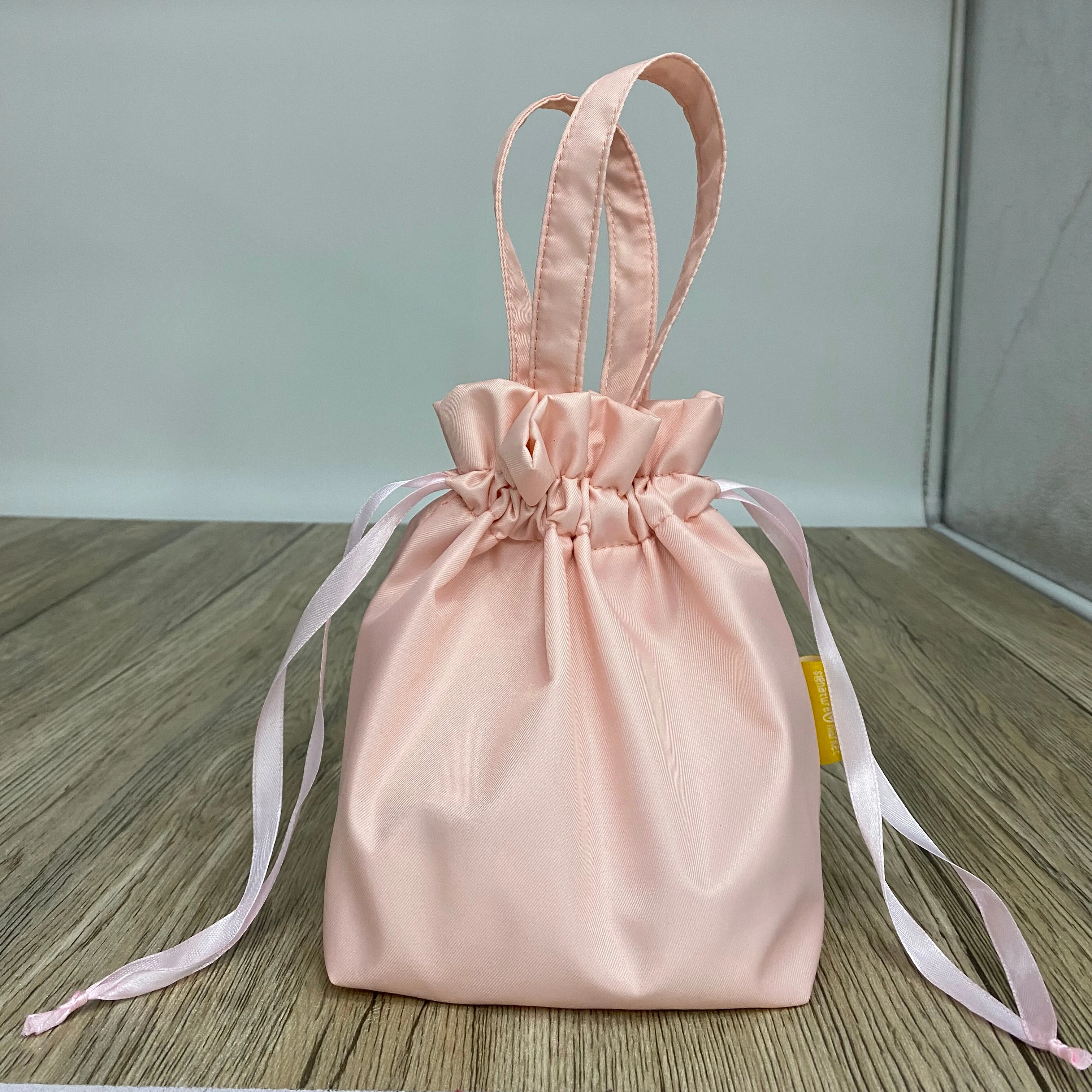 Tilpasset logo Profesjonell Lys Kirsch Rød Sekk av Sammet Kosmetikk Make-up Pose Håndveske Sammet Sekk med Snor