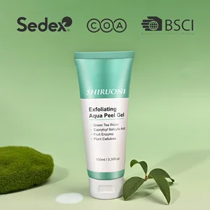 OEM Green Tea Peeling Gel Deep Cleansing Exfoliation Smoothens Hydrating Soothing Baobab Seed Papaya Enzyme Peeling Gel