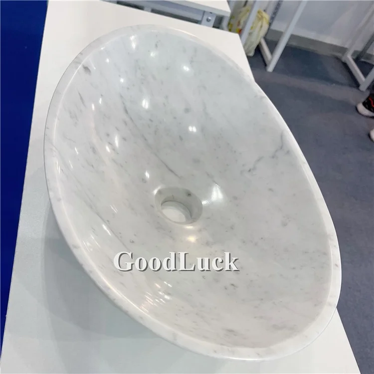 Natural Marble Made Basin Polished Marble Bathroom Basin