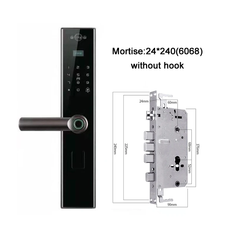 Bilixo Wifi Tuya App Fingerprint Password House Card Digital Dool Locks Screen High Security Smart Home Door Lock with Camera