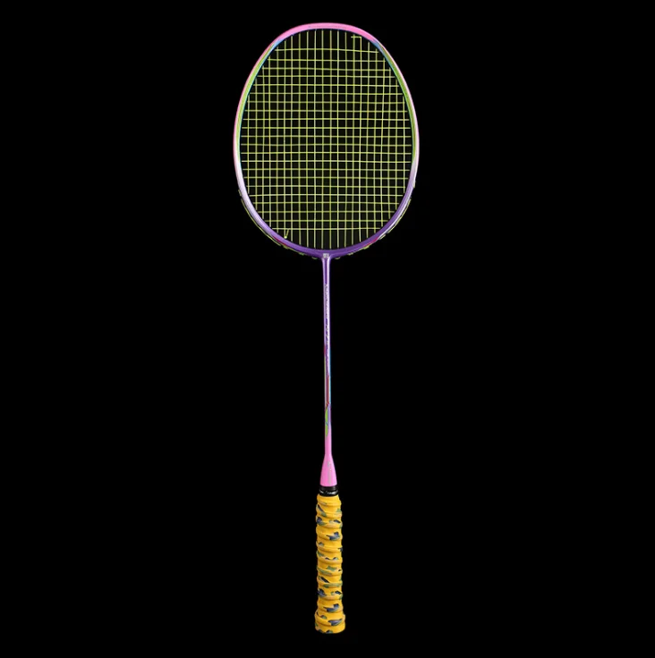 Оптовая продажа Высококачественная профессиональная тренировочная ракетка для бадминтона из углеродного