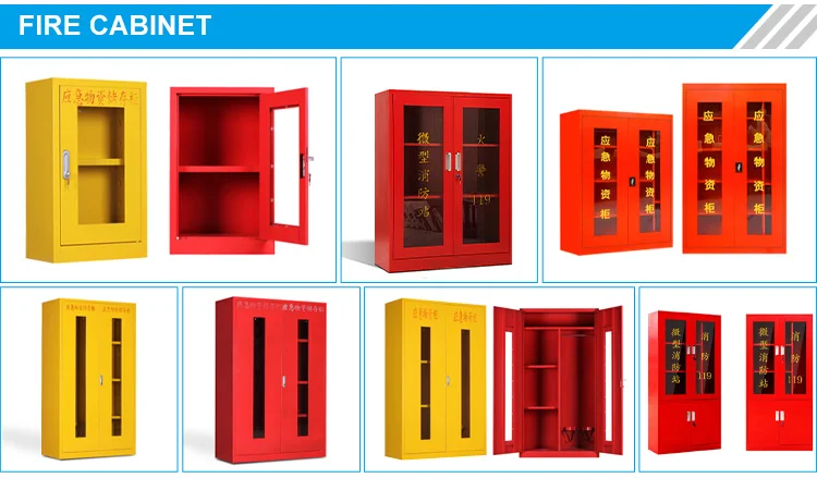 Fire Fighting Cabinet Wall Mounted Metal Powder Coated Red Fire Hose ...