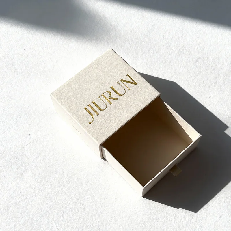 Luxury Custom Cardboard Drawer Sliding Necklace Earring Bracelet Ring Custom Gift Paper Packaging Jewelry Box factory