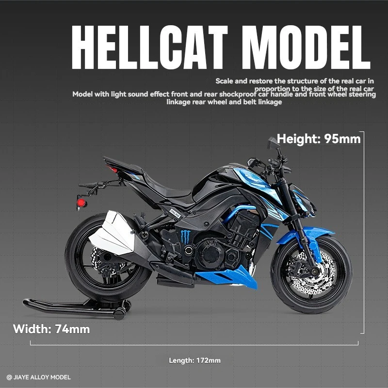 Diecast Toy Vehicles - Model Car - Kawasaki Z1000 Motorcycle