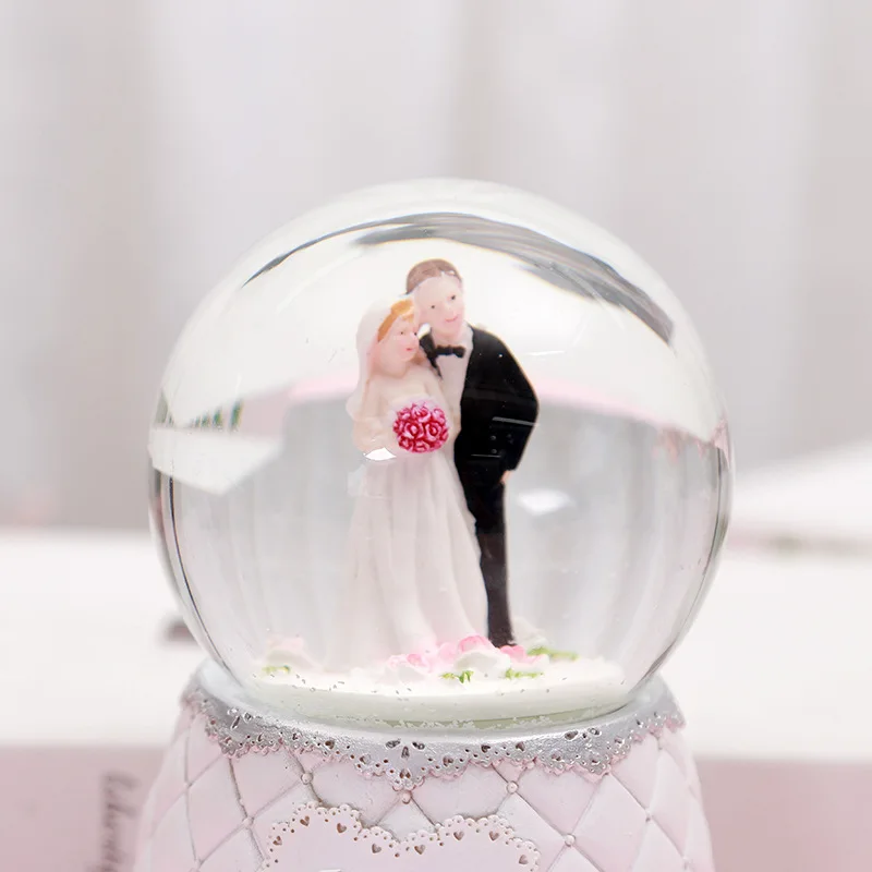 Wedding Couple Personalized Musical Snow Globe, Wedding Gifts