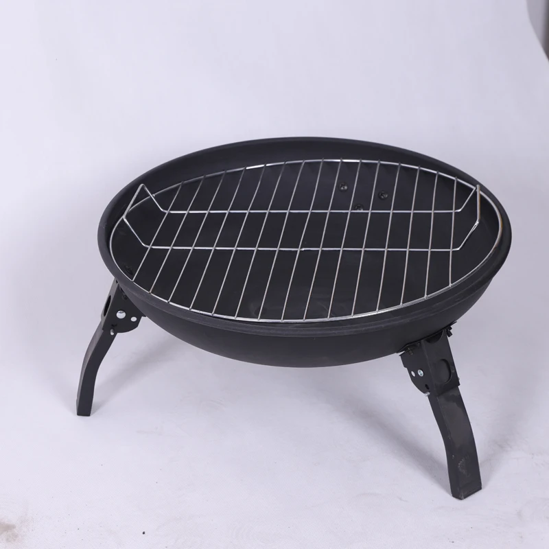 Bbq Fire Pit Patio Garden Wood Burning Metal Outdoor Camping Steel Fire Pit Bowl With Foldable Legs Pellet Wood Stove supplier