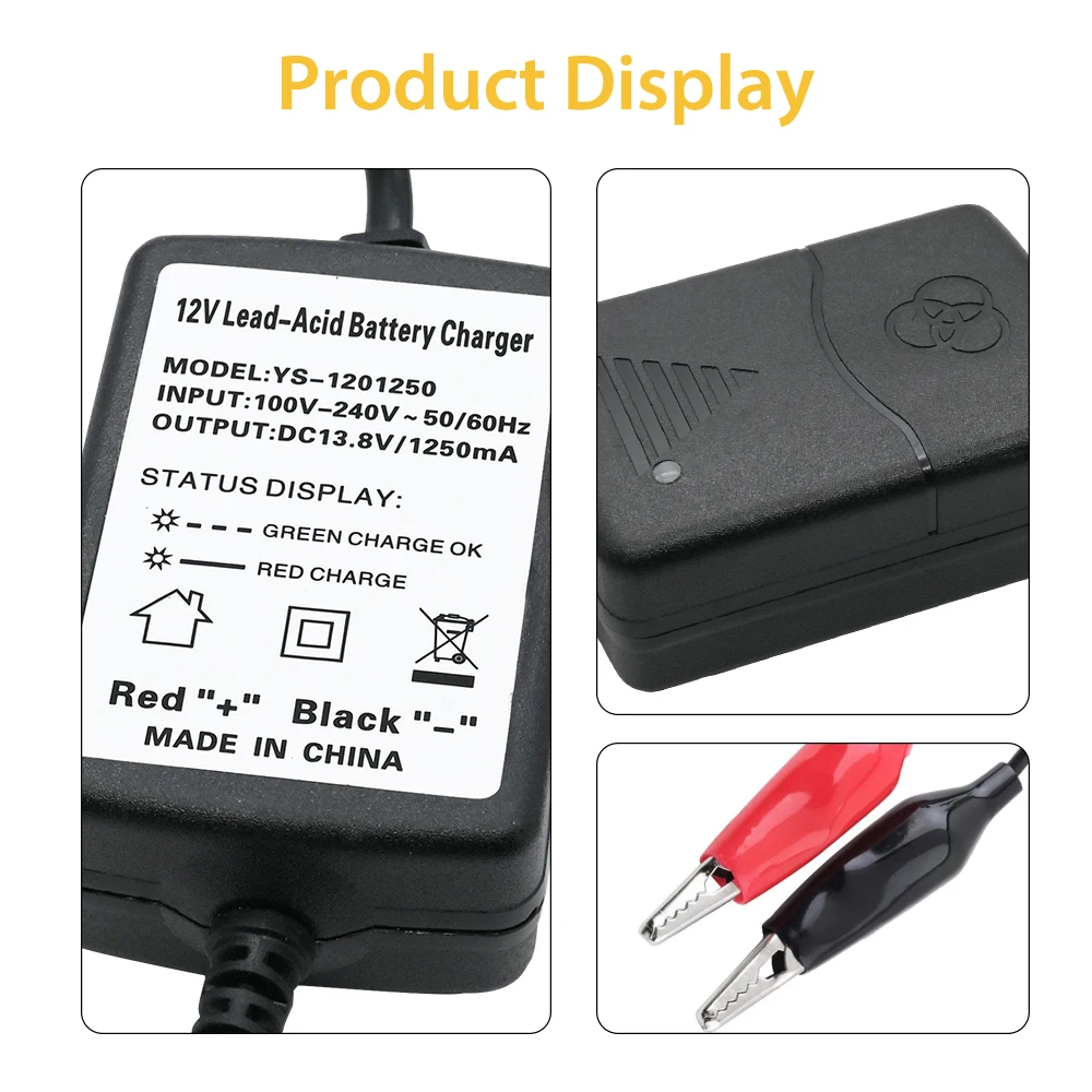 CHARGEUR DE BATTERIE universel voiture moto charge efficace matériau