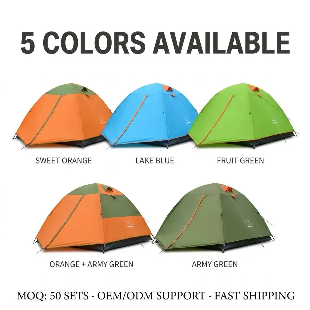 3-4 Person Double Layer Lightweight Dome Camping Tent 3000mm Waterproofing Automatic Pop Design for 4 Season Family Camping 4 3-4 Person Double Layer Lightweight Dome Camping Tent 3000mm Waterproofing Automatic Pop Design for 4 Season Family Camping - Image 4