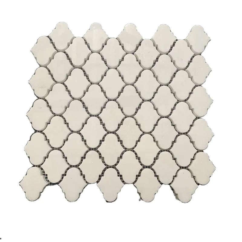 Tegmenta Parietalia Balnei ex Naturali Albo Marmore Bianco Carrara. Lanternae Mosaicæ ex Marmore