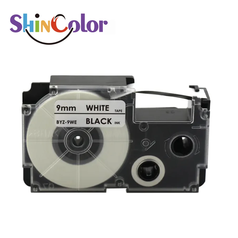 Shincolor Xr9we Compatible Casio Label Tape Xr9we Black On White 9mm