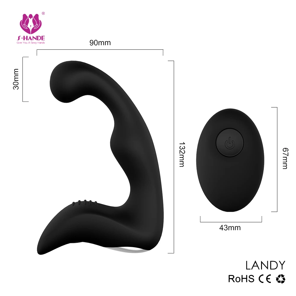 S-HANDE Wireless Remote Control Pussy Men Anal Plug Dubai Male Sex Toys Prostate Massager_voghion.com