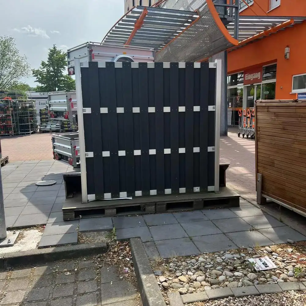 Different sizes wpc zaun sichtschutz aluminium garten zaun paneele