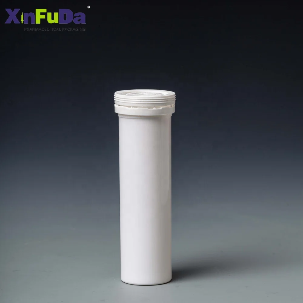 Free Sample Plastic Packaging Container Vitamin C Effervescent Multivitamin Tablet Tubes Bottle with Desiccant Cap