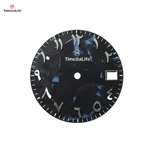 Private Watch Brand OEM Carbon Fiber Watch Dial with Real 3D Indexes  for Luxury Automatic Men Watches