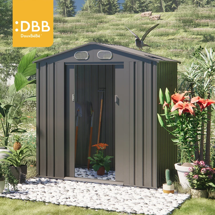 Prefabricated Steel Structure Garage Cheap Price Free Design Metal Shed Construction