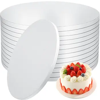 Hot Sale Customized Thick Cake Board Food Grade Cake White Circle Cardboard Base