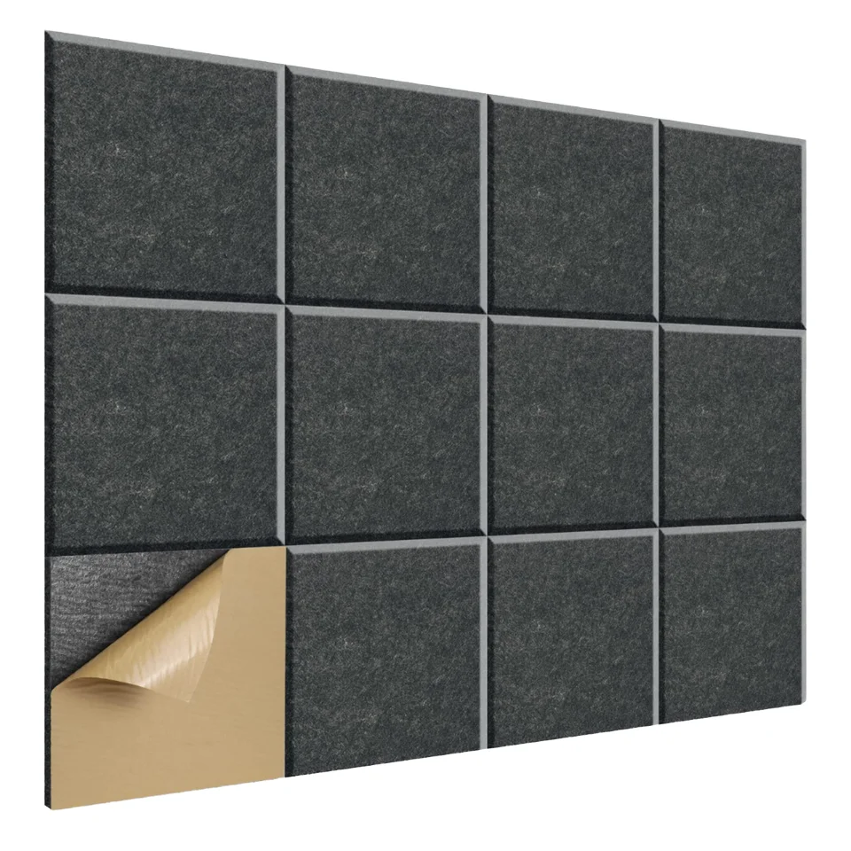 Wholesale Modern Pet-Friendly Polyester Fiber Felt Acoustic Panels for Apartment Soundproofing 3D Model Design Waterproof details