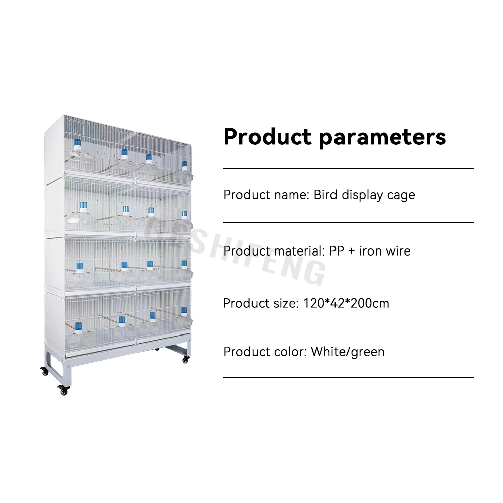 Stackable Divided Breeder Breeding Parakeet Bird Cage for Canaries Cockatiels Lovebirds Finches Budgies Parrots with Feeder Box